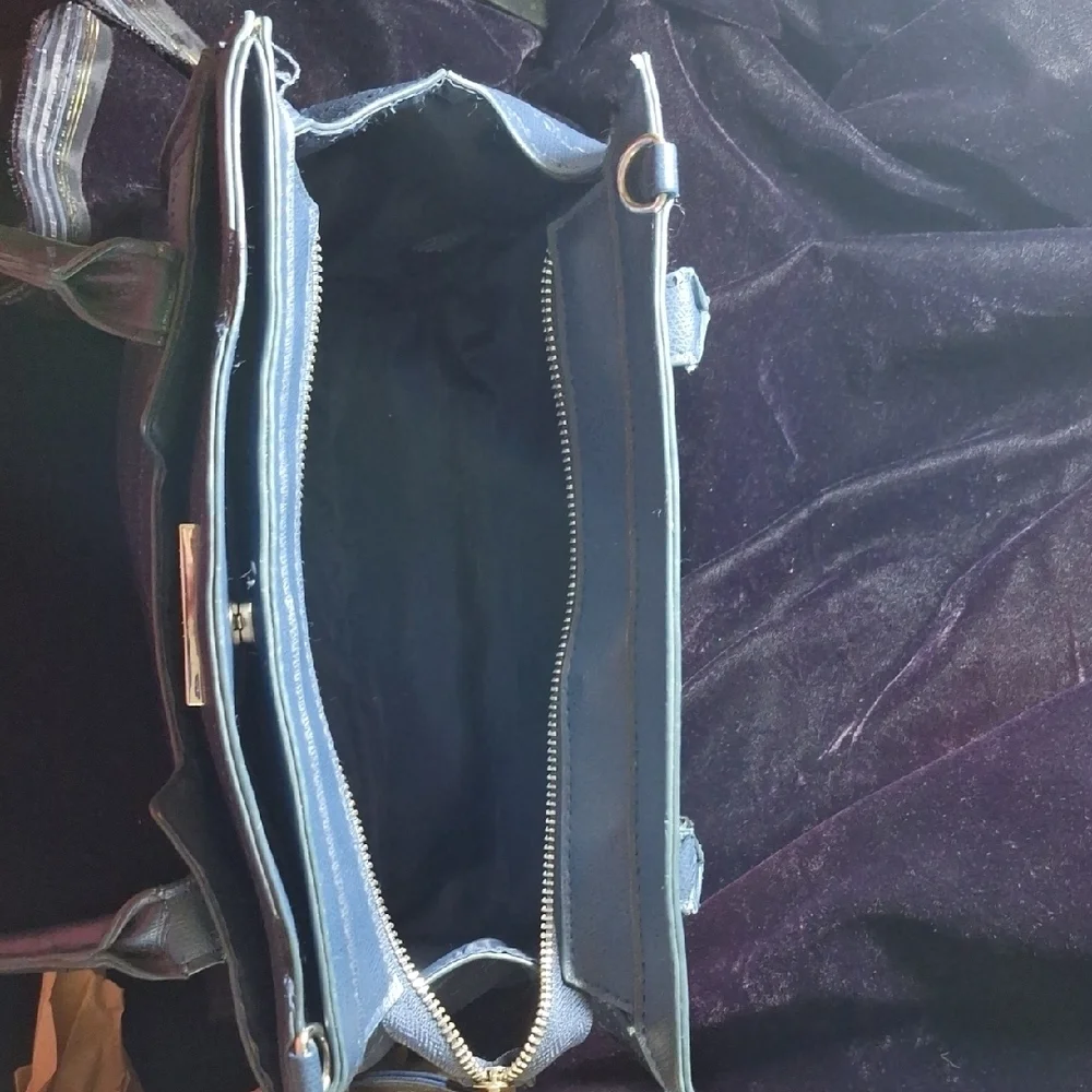 Nautica Blue Satchel Bag with Modern Structured Design